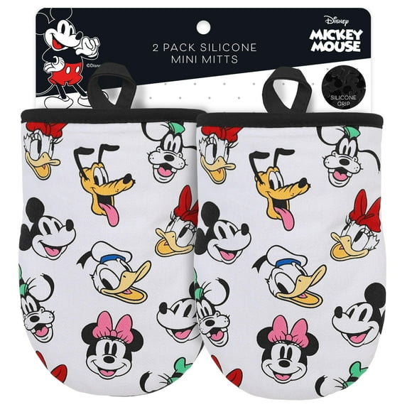 Manoplas de cocina Disney resistentes al calor en miniatura con diseño de Mickey y Minnie, Stitch