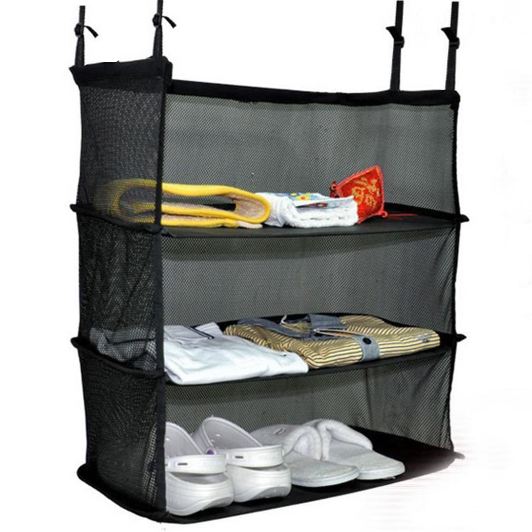 Breathable 3 Layers Hanging Bag Clothes Shoes Storage Cases Box