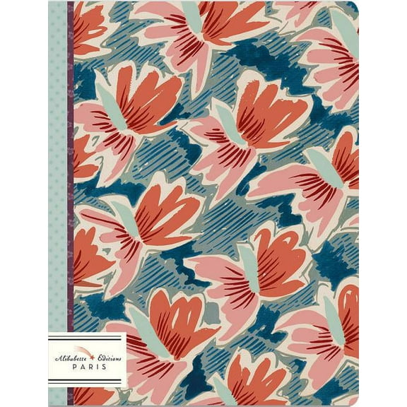 Lined Journals - Linen Stitched Binding, Rounded Corners: Yvonne: Vintage Retro Roses (Hardcover)