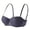 #0416-Blue, variant on Women's Demi Cup Underwire Bra, Floral Embroidered Push Up Gather Racerback, Soft Stretch Nylon, Smooth Seamless Full Coverage for Daily Casual Gift