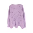 thumbnail image 2 of Fashionable Women Solid Cutout Knit Sweater - Irregular Hem Long Sleeve Pullover, 2 of 11
