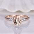 thumbnail image 2 of HeartsAndYou 1.03ct Natural Peach Morganite Solitaire Engagement Ring 14k SOLID Rose Gold, 2 of 9