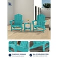 thumbnail image 3 of KINGYES HDPE Adirondack Chair, All-Weather Outdoor Fire Pit Chairs for Patio Deck Lawn, Tiffany, 3 of 8
