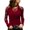 A-Wine47, variant on Women's Tshirts U-neck Long Sheer Lace Sleeve Slim Fit Elastic Casual Daily Stylish Elegant Streetwear Top