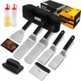 thumbnail image 1 of Blackstone Griddle Accessories Kit, R&Atilde;&frac14;K 11 PCS Flat Top Griddle Accessories Set with Anti-Scalding Long Handle Metal Spatula, 1 of 6