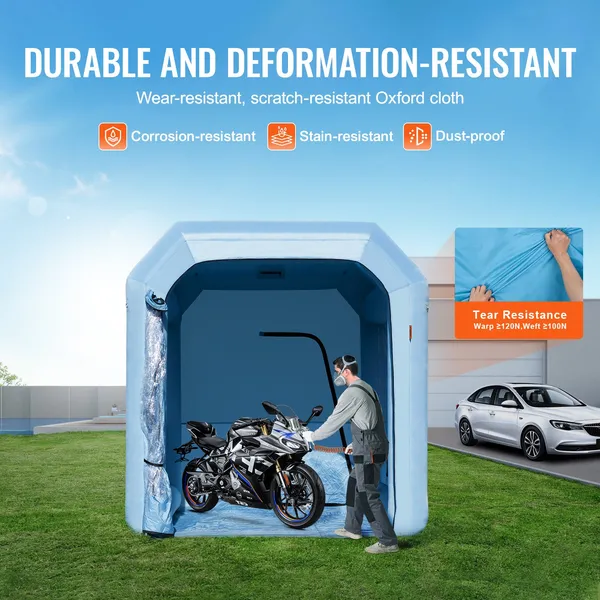 Inflatable Paint Booth 9.8x8.2x8.2ft Portable Spray Booth with 550W Blower and Air Filter for Car Motorcycle Bicycle Furniture Painting