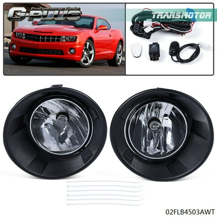 Fits 2010 2011 2012 2013 for Chevrolet Camaro Clear Replacement Fog Light Assembly -