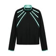 thumbnail image 3 of Fldy Kids Girls Figure Skating Jackets Athletic Jacket Sweatshirts Ice Skating Gym Training Tops Blue Green 14, 3 of 5
