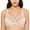 Beige, variant on Women's Plus Size Full Coverage Underwire Unlined Minimizer Lace Bra