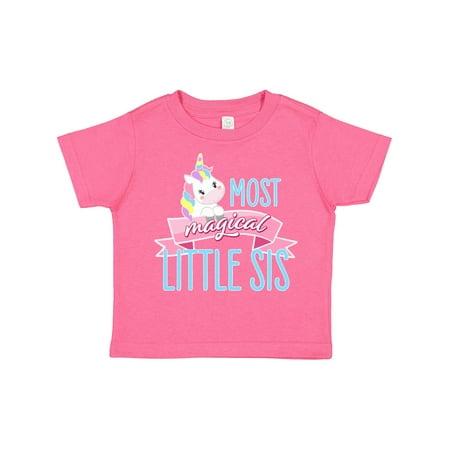 

Inktastic Most Magical Little Sis- Cute Unicorn Gift Toddler Toddler Girl T-Shirt