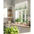 thumbnail image 6 of Watercolor Green Leaf Grass Window Valance Curtain Spring Plant Rod Pocket Short Curtain for Living Room, Bedroom & Kitchen Window Decor 60x18in, 6 of 8