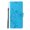 Blue, variant on Designed for Samsung Galaxy S24 Ultra Case, Wrist Strap Flip Kickstand PU Leather Wallet Case Cash Card Slots Holder, Protective Shockproof Pattern Women Cover for Samsung Galaxy S24 Ultra, Rosegold