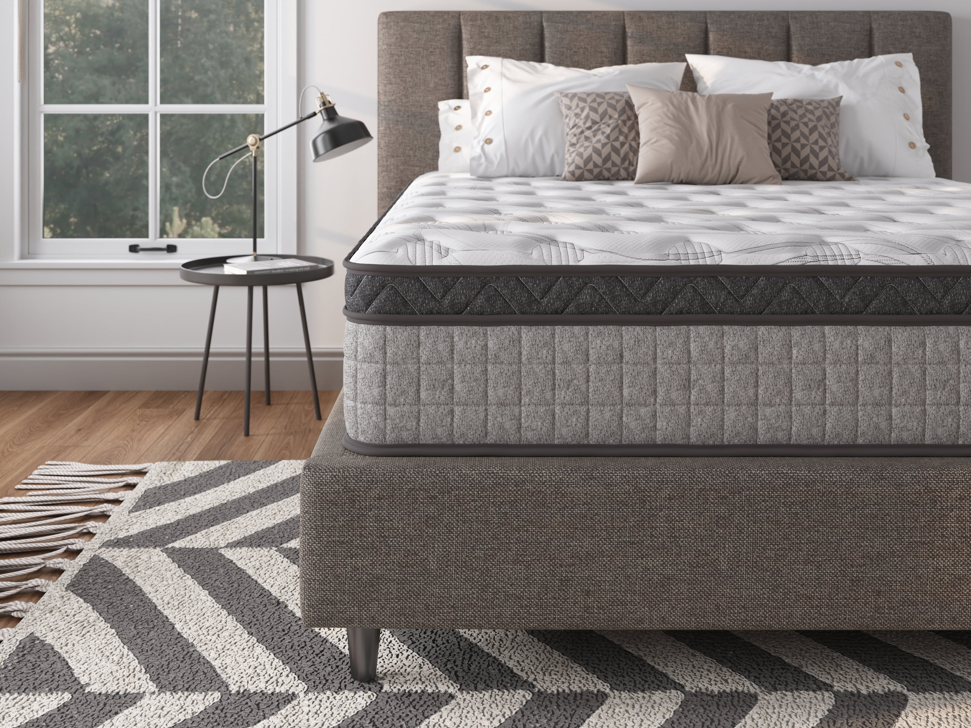 10" Twin Diamond Innerspring Hybrid and Cooling Gel Memory Foam Mattress, Pressure Relief, and Motion Isolation