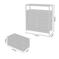 thumbnail image 6 of AZL1 Life Concept Dresser Double Shelf, Tall Storage Organizer Unit for Bedroom/Entryway/Living Room, Grey (6-Drawers), 6 of 7