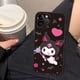 thumbnail image 3 of Funda de teléfono con dibujos animados Kuromi para Apple, cubierta de silicona suave negra para iPhone 15 14 13 12 11 Pro XS Max Mini 7 8 Plus X XR SE, 3 of 5