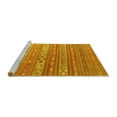 thumbnail image 2 of Ahgly Company Machine Washable Indoor Round Oriental Yellow Traditional Area Rugs, 6' Round, 2 of 4