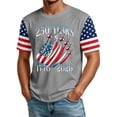 thumbnail image 2 of Men's 250 Anniversary Shirt 1776-2026 250th Birthday Patriotic American Flag T-Shirt Gray S, 2 of 5