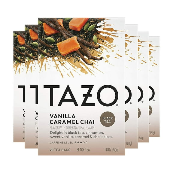 Chai, Vanilla, Caramel Tea Bags, 20 Count (Pack of 6)