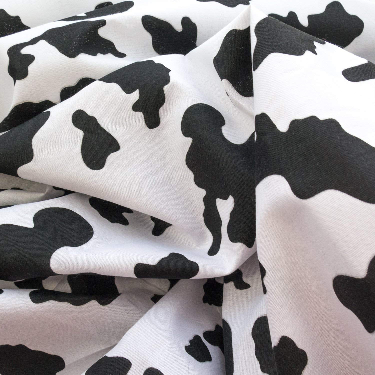 Cowhide Animal Print Poly Cotton Fabric by the 5, 10, 15 and 20 Yard
