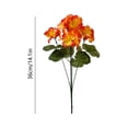 thumbnail image 3 of Artificial Geraniums Faux Flowers UV Resistant Realistic Bouquet for Garden Patio Porch Window Box Hanging Basket Home Wedding Party Decorations, 3 of 7