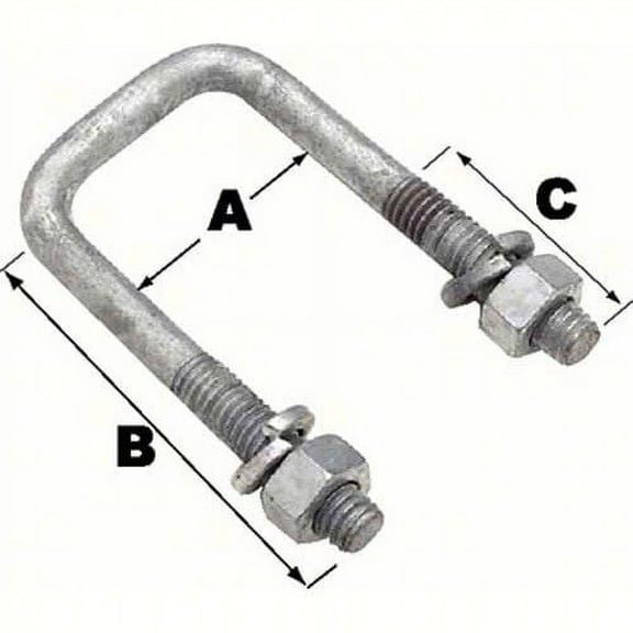 NEW SEACHOICE SQ U-BOLT-1 9/16X3 9/16(BULK) SCP 57200