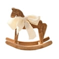thumbnail image 2 of Figura de caballo de madera coleccionable, recuerdo de temporada navideña, cinta elegante Cinta Blanca, 2 of 9