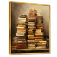 thumbnail image 2 of Designart "Ancient Reading Mystery II" Fantasy Framed Wall Art - Global Brown Books Bedroom Framed Canvas Wall Art, 2 of 6