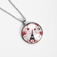 thumbnail image 4 of Eiffel Tower Elegant Glass Circular Pendant Necklace - Stunning Jewelry Piece, 4 of 5