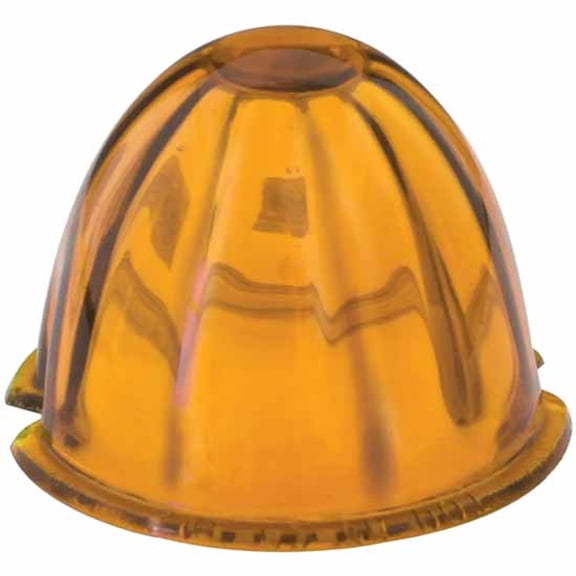 Grand General 92801 - Light Amber Glass Watermelon Style Lens, 3 1/2 Inch For Cab/Marker Lights