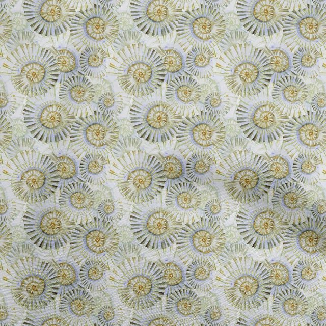 oneOone Viscose Chiffon Dark Mustard Fabric Ocean Craft Projects Decor Fabric Printed By The Yard 42 Inch Wide