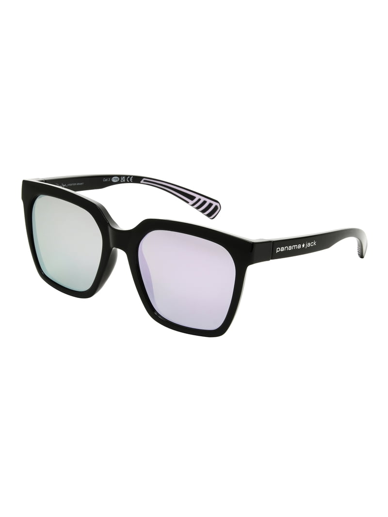 Panama Jack® x Foster Grant® Black Square Women's Sunglasses with