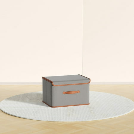 SouMaox Nonwoven Fabric Organizer Reinforced Handle Wardrobe Container Clothing Bin Sorting Household Goods for Closet Space Management