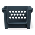 thumbnail image 3 of Mainstays Kids Large Blue Stackable Plastic Open-Front Toy Storage Basket with Handles, 3 of 7