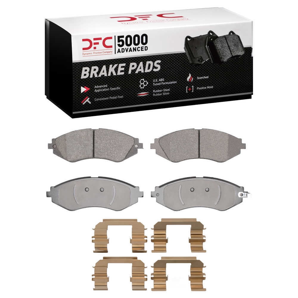 Dynamic Friction Company 1551-0797-01 DFC 5000 Advanced Brake Pads - Ceramic and Hardware Kit - OE