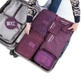 thumbnail image 3 of Lovely Annie 6 PCS Set Smart Bag Organizer Mess Free Bag in Bag Insert w/ Zippered Compartments  Fits Different Totes, Backpack, Purses and Bags LargePurple, 3 of 3