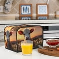 thumbnail image 6 of Daiia Sunset Calf Flower Field Pattern 2 slice Toaster Cover, Toaster Appliance Dust-proof Cover For Kitchen Small Appliance Dust Cover and Fingerprint Protection, 6 of 7