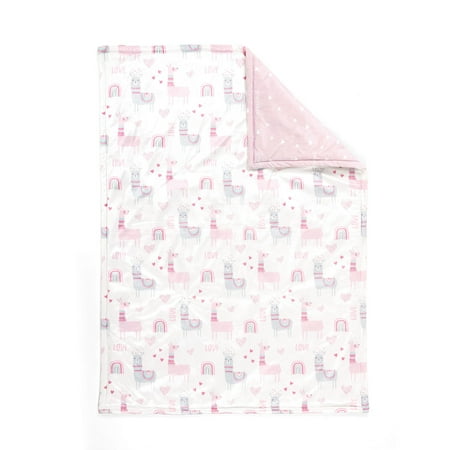 UPC: 0194938028936 | Lush Decor Llama Love Reversible Soft & P Oversized Soft Blanket Pink Single 36X50