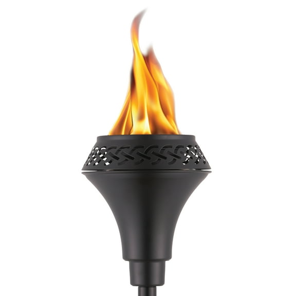 TIKI Brand Island King Easy Install 65-Inch Large Flame Metal Torch, Black