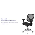 thumbnail image 2 of Mid-Back Black Mesh Multifunction Swivel Task Chair with Adjustable Arms, 2 of 9