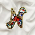 thumbnail image 3 of Christmas Letters Keychain 26 Letters Rhinestone Pendant, 3 of 8