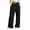 Black, variant on Women's Wide Leg Pants, High Waist Elastic Waistband Sweatpants, Loose Fit Lounge Yoga Pants, Spring Fall Casual Basic Trousers for Workout and Travel Black L