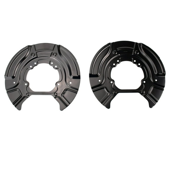 TRQ Rear Brake Rotor Backing Plate Dust Shield Set Direct Fit for BMW X3 X4