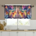 thumbnail image 2 of Wobogo Colorful Dragon Baby Kitchen Curtains 2 Piece Set Symmetrical Design Light Filtering Small Window Drapes Suitable for Bathroom Laundry Room and RV 57x36in, 2 of 9