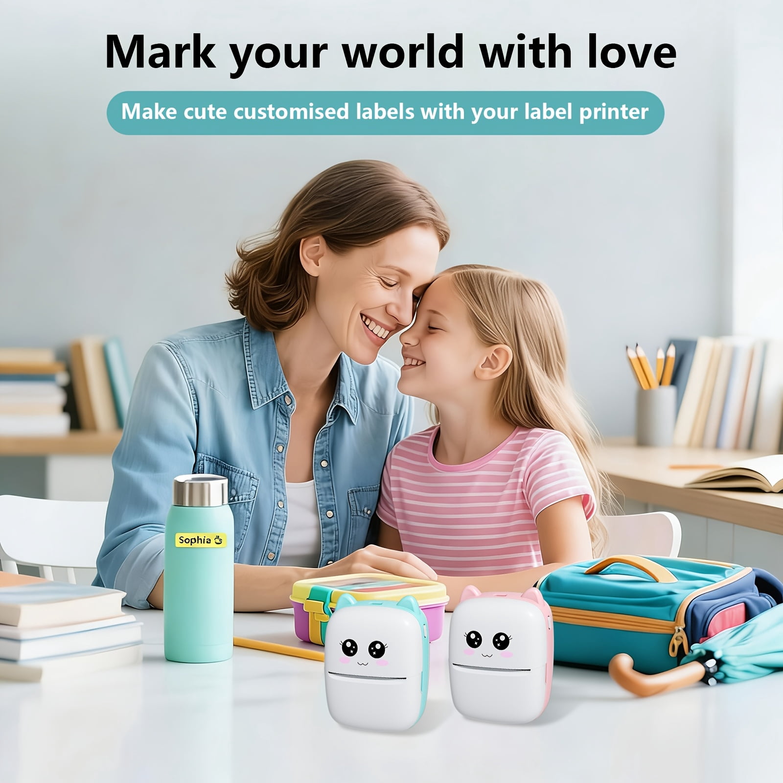 Label Maker/ Thermal Label Printer (Tape Included): A Mini Handheld Sticker Maker Featuring A Variety of Built-In Templates Perfect for Both Office And Home Use