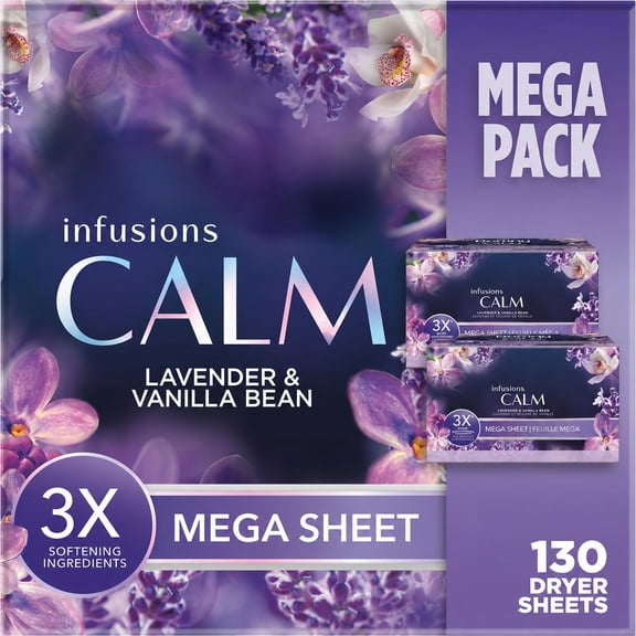 130-Count Mega Dryer Sheets in Lavender and Vanilla Bean Scent