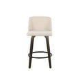 thumbnail image 3 of LumiSource Brown Toriano 26" Fixed Height Counter Stool - Set of 2, 3 of 7