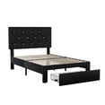 thumbnail image 5 of VECELO Twin Size Upholstered Bed Frame with 1 Drawer & Adjustable Headboard, Under Bed Storage, Black, 5 of 9