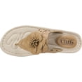 thumbnail image 5 of Women's Cliffs by White Mountain Cynthia Thong Sandal Tan Burnished Smooth 6 M, 5 of 6