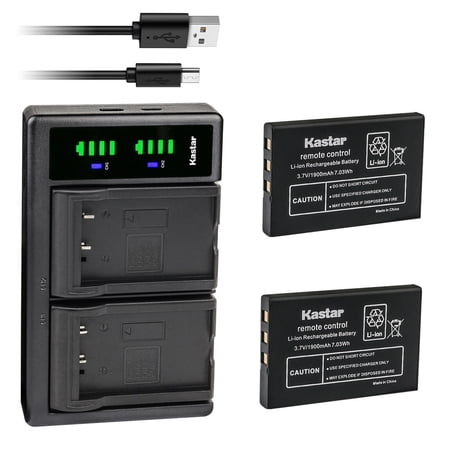 Kastar 2-Pack Battery and LTD2 USB Charger Compatible with SystemGear MET-1000 MET-1000-101-00 Verizon UV-X4 YAESU VR-160 VX-1 VX-2 VX-2E VX-2R VX-3