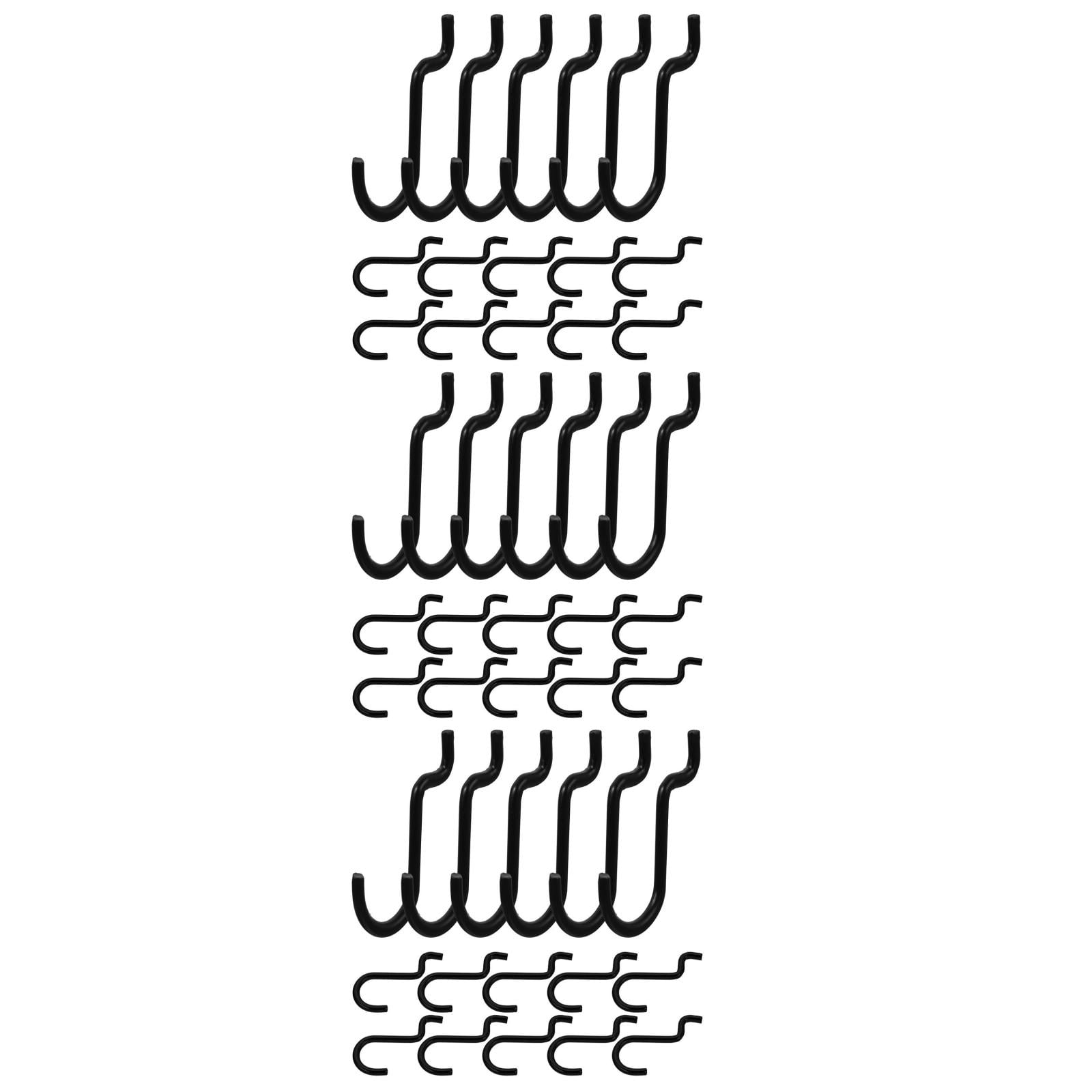 Hemoton 72 PCS  Pegboard Tool Hooks Heavy Duty J Hooks for Garage Pegboard Accessories Hanging Tools Utility Hooks for Store and Workshop